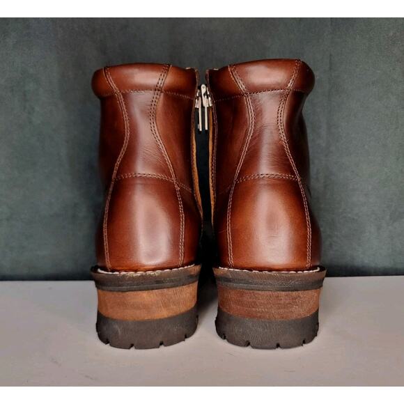 Slow Wear Lion Handmade in Japan Ultra High End Zip/Lace Up Leather Boots US 7 E - Picture 4 of 15